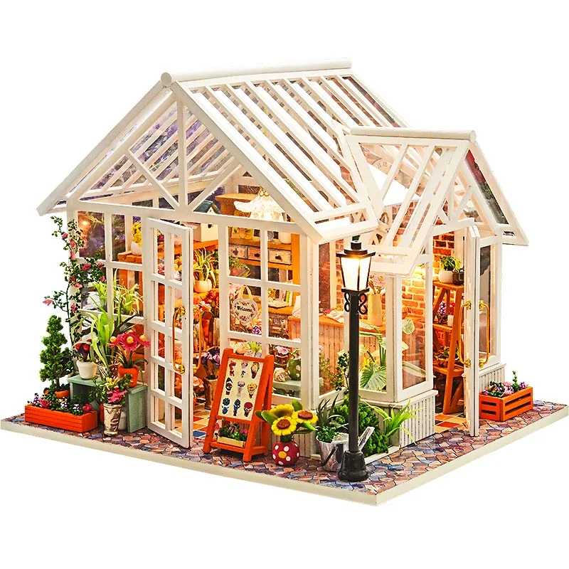 DIY Doll House Wooden Doll Houses Miniature dollhouse Furniture Kit Toys for Children Gift Time travel Doll Houses A-016 - Цвет: SOSA