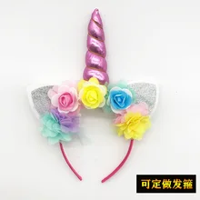 Резинки для волос в виде единорога; Детская повязка на голову; заколка для волос; Лидер продаж; сетчатый пенопласт; тканевый головной убор; Вечерние