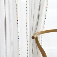 Простой полосатый прозрачный тюль для окон занавески s для гостиной спальни современные тюлевые шторы для окон занавески шторы