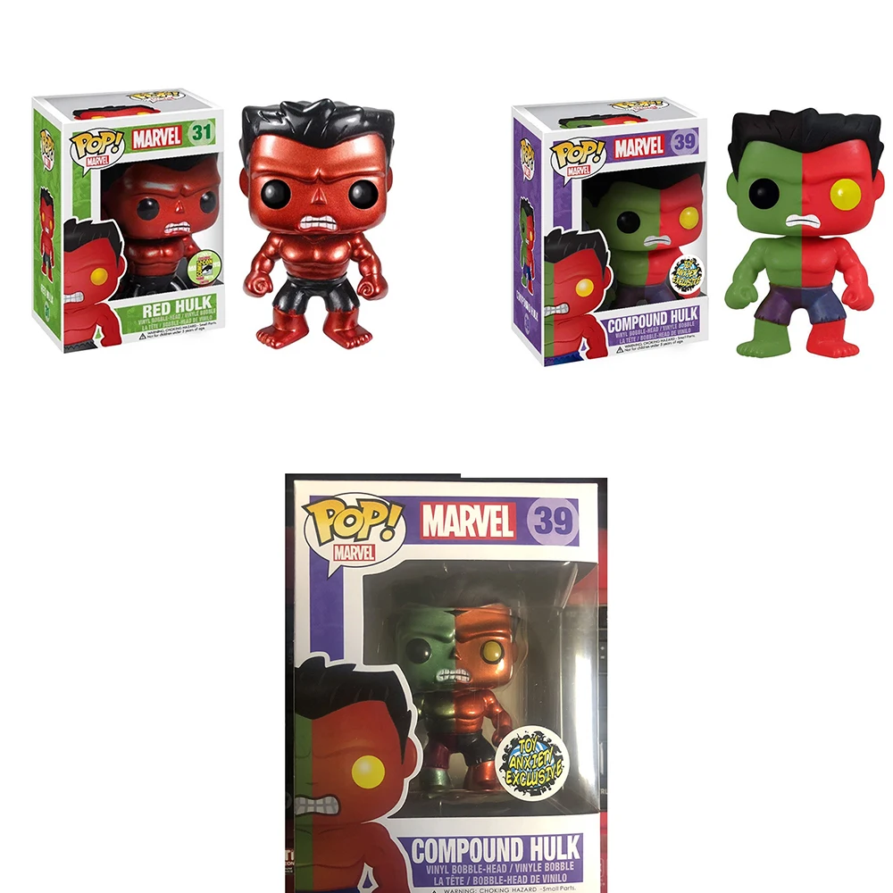 Funko pop! MARVEL REDHULK составная фигура Халка игрушки Коллекция Модель подарок|Игровые