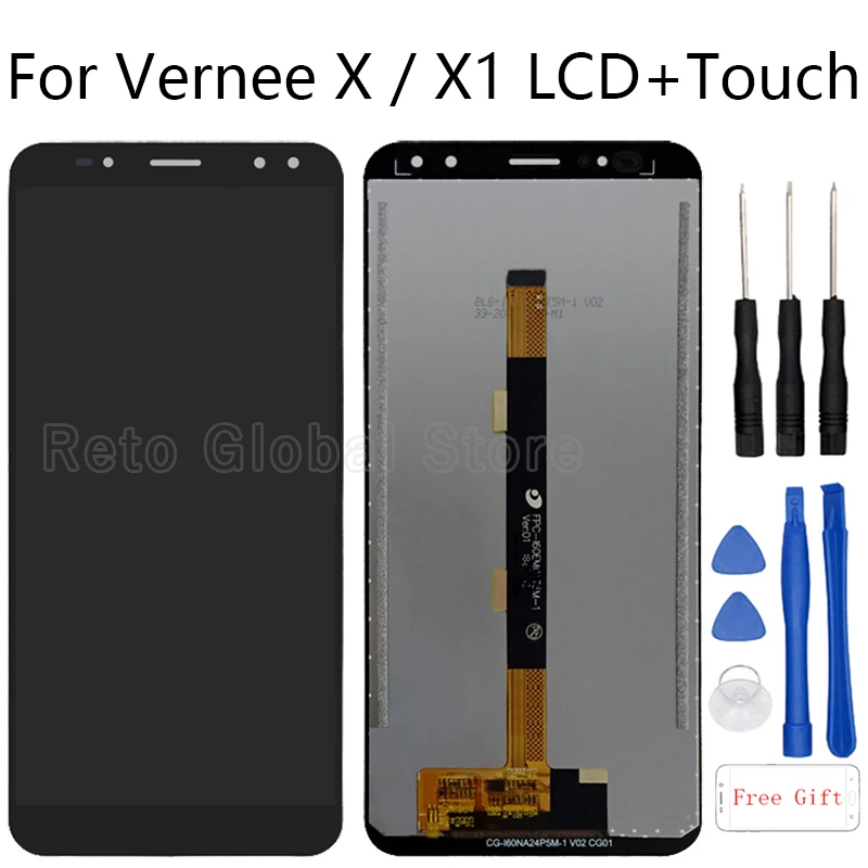 

For Original Vernee X LCD Display+Touch Screen 2160*1080P 6.0 inch Digitizer Assembly Replacement Parts 18:9 FHD For Vernee X1