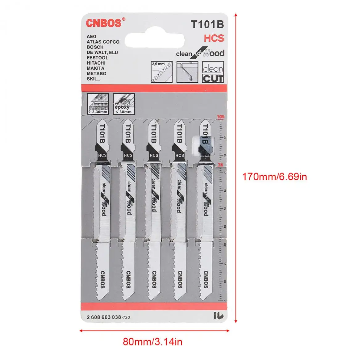 5pcs/lot T101B/T101BR/T101D 100mm High-carbon Steel Reciprocating Saw Blades Straight Cutting Jig Saw for Woodworking / Plastic