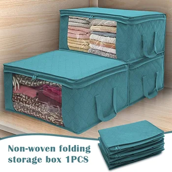 

1pcs Clothes Storage Box Foldable Non-Woven Storage Bag Saving Space Wardrobe Clothing Storage Box For Home Drop Shipping