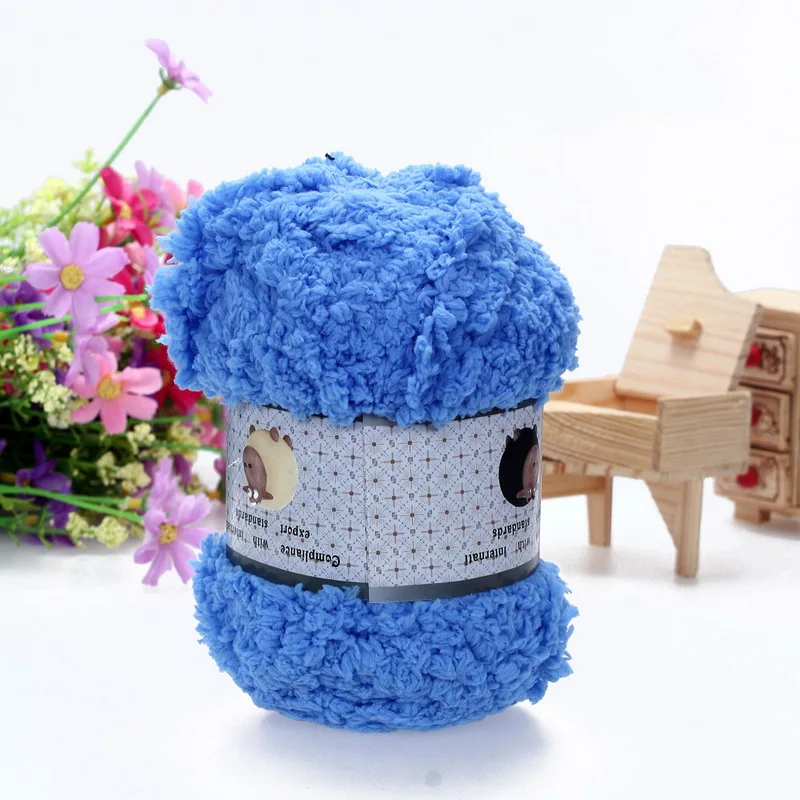7 Пряжа для вязания крючком DIY кашемировая пряжа для вязания мягкая теплая Детская Пряжа для ручного вязания товары ручной вязки шерсть коралловый кашемир плюш - Цвет: 7