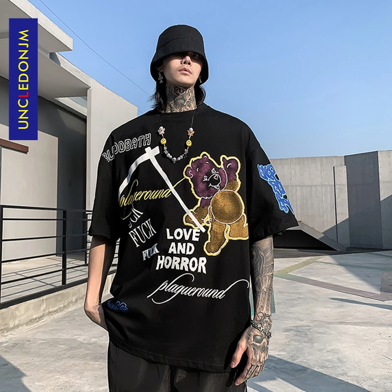 

UNCLEDONJM 2020 tie dyed tshirt men streetwear hip hop dragon ball t shirt Men Hip Hop Cotton Tee Shirt Homme Tops tees RF-D09