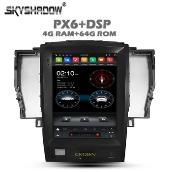 

Vertical Tesla Car DVD Player DSP IPS PX6 Android 9.0 4G +64GB SIM GPS RDS Radio Wifi Bluetooth 5.0 for Toyota Crown 2005 - 2009