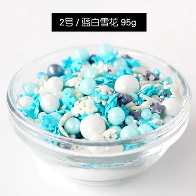 Blue snowflake 2 шт съедобные сахарные бусинки для торта, жемчужные сахарные шарики, помадка, сделай сам, для выпечки конфет, свадебный торт, украшение, мороженое, шоколадный торт, Топпер - Цвет: Blue snowflake