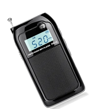 

Mini Pocket Radio With FM AM Digital Tuning Radio Receiver LCD Display MP3 Music Player Rechargeable Battery Portable Radio