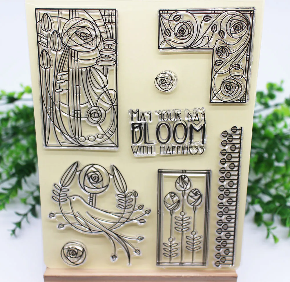 

Bloom Rubber/silicone bird/flowers Stamps Seal For Scrapbooking photo Craft Card making Album Decor clear stamp set