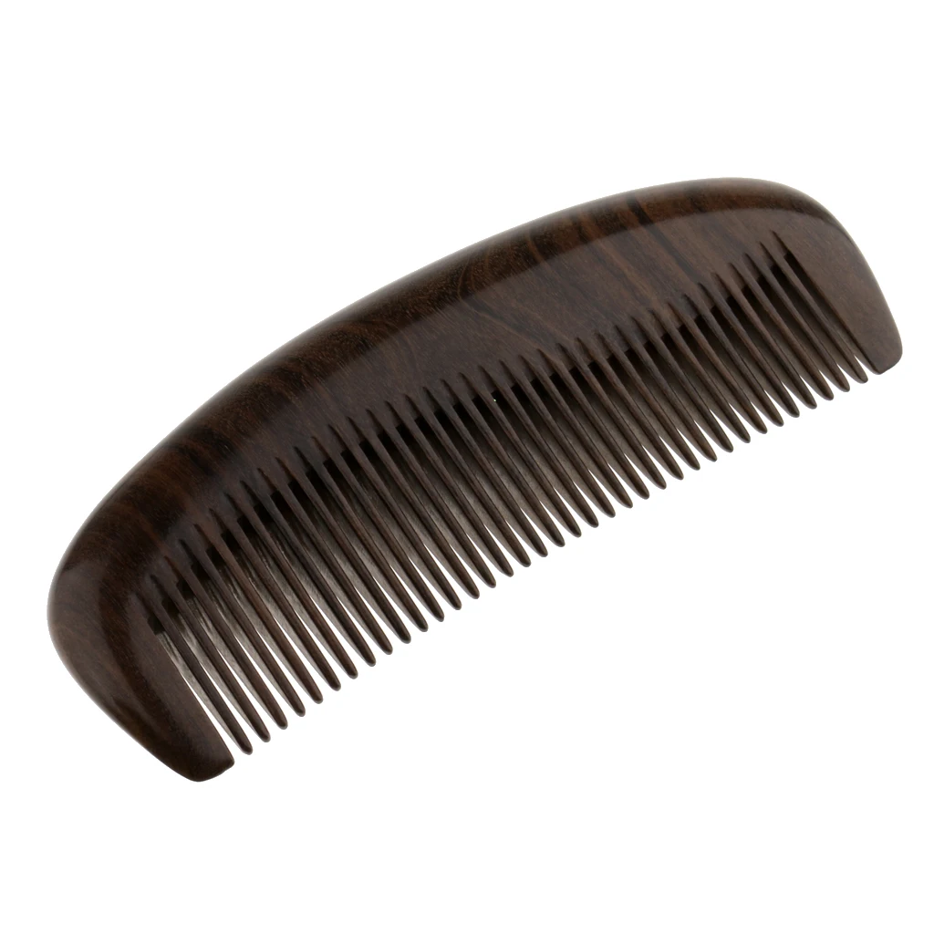 Comfortable Handmade Natural Chacate Preto Wood Hair Smoothing Comb Beard Mustache Grooming Wooden Brush Scalp Massage Tool