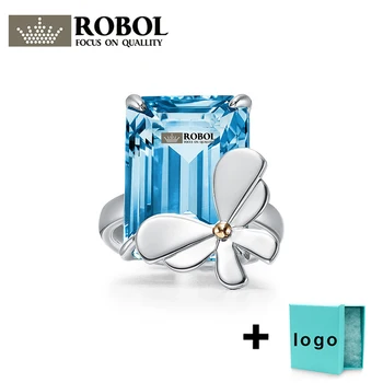 

High quality original xl tfb 925 sterling silver butterfly sapphire ring jewelry suitable for women's birthday free wholesale