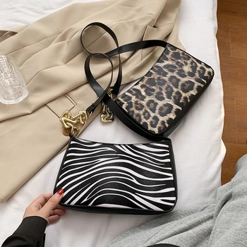 

Zebra Printed Crossbody Bags PU Leather Small Summer Lady Shoulder Handbags Female Simple Totes for Women 2020 Trend