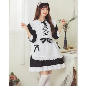 

Women Sexy Nite French Maid Costume Room Service Cosplay Outfit Sexy Halloween Servant Costumes for Adult Women Z2324