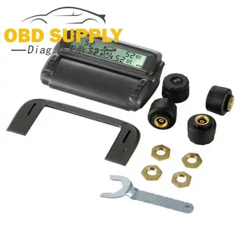 

Tire Pressure Monitoring System TPMS 4 Wheels Internal External Sensor Solar TPMS Car Security Smart Tyre Control Wireless