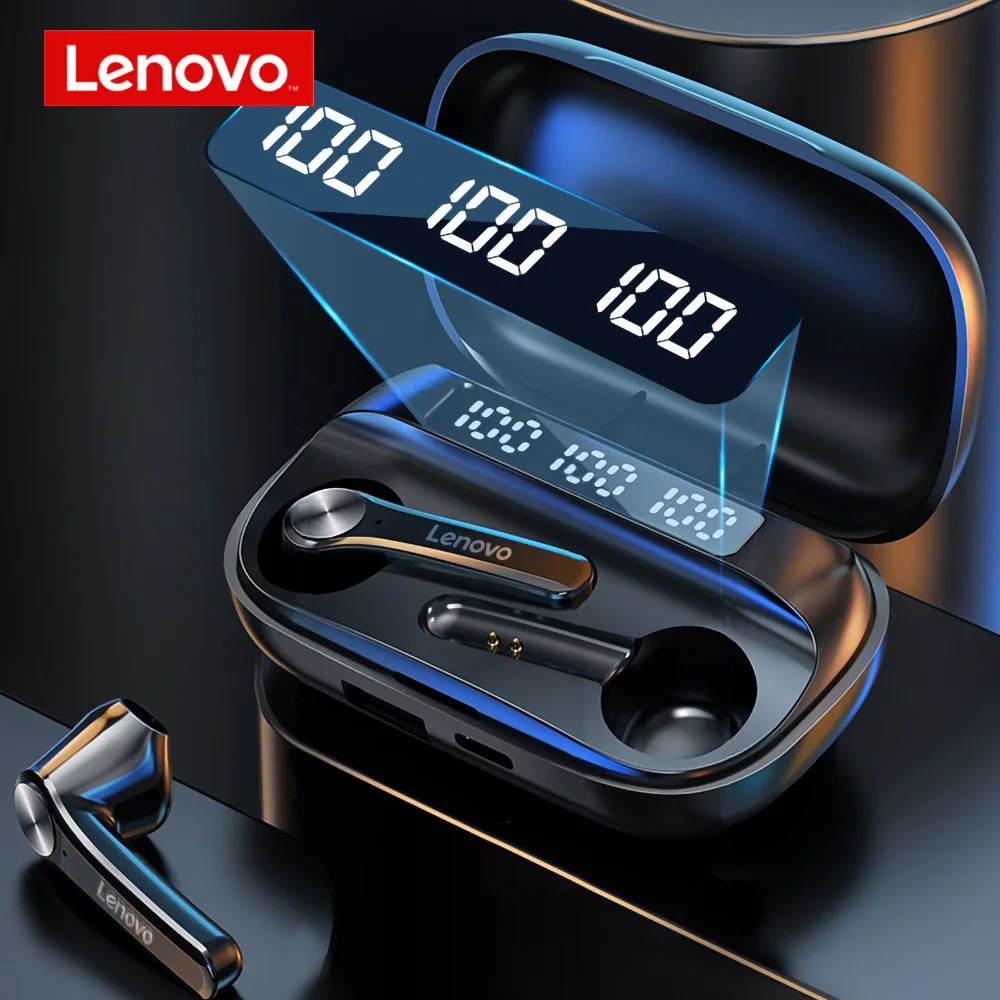 Lenovo TWS Earphone QT81 QT82 Bluetooth 5.0 Wireless Headset Waterproof Sport Earbuds Noise Cancelling Mic Dual Stereo HIFI