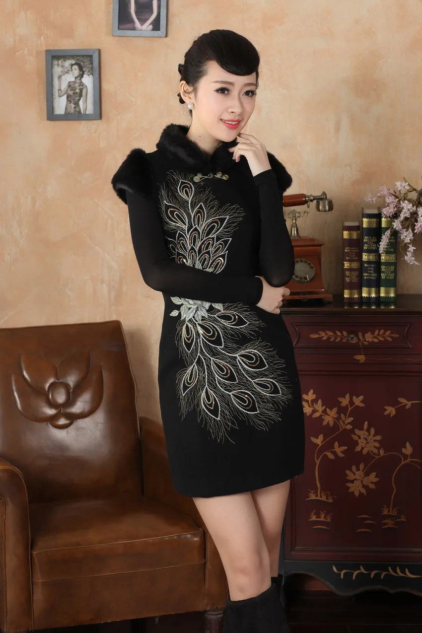 Китайский костюм Cheongsam зимний Cheongsam Y0030-a