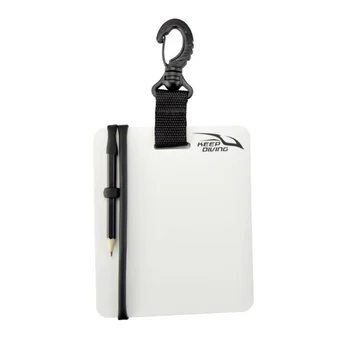 

Diving Wordpad Gear Board With Swivel Clip And Pencil For Water Sports Diving Swimming Promotion Underwater Writing Slate