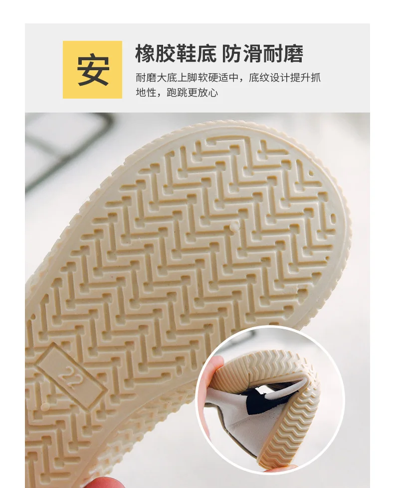 19 autumn winter new children's canvas shoes Korean high-top biscuit shoes Velcro soft bottom children shoes kids Casual Shoes