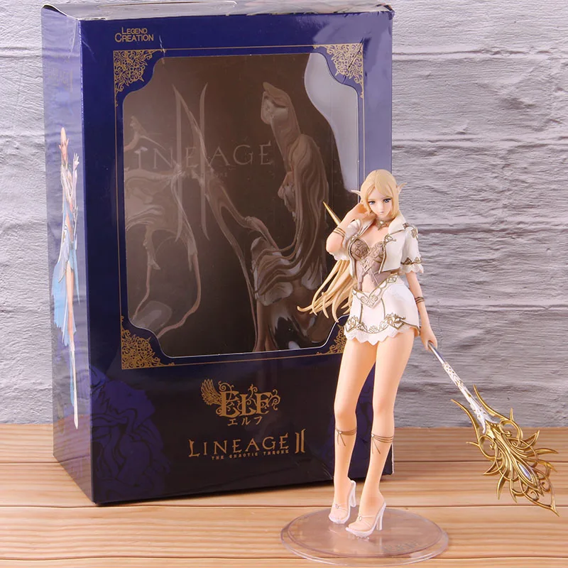 Legend Creation Elf Lineage 2 ПВХ Коллекционная Фигурка Горячая игра Lineage II модель игрушки Lineage2 - Цвет: A with colorful box