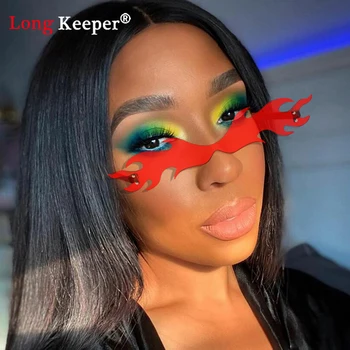 

Fashion Big Fire Wave Flame Sunglasses Women Oversized Rimless Punk Sun Glasases Men Luxury Brand Designer Vintage Glasses UV400