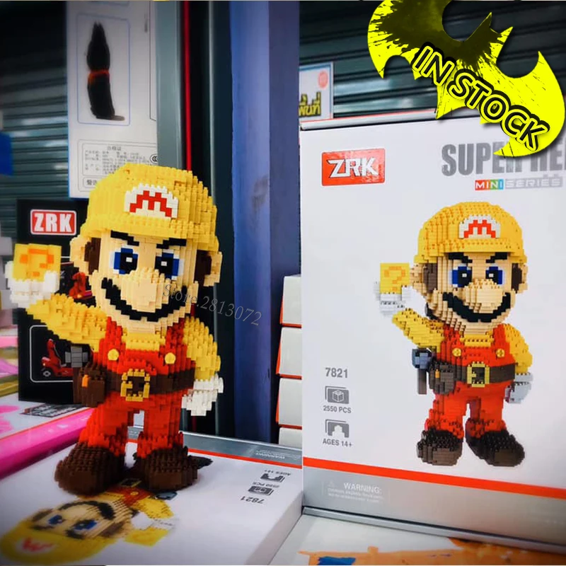 

In Stock 2550pc Mario Mini Blocks Assembly Cartoon Model Brick ZRK 7821 Blocks Educational Toy education toys Diamond blocks