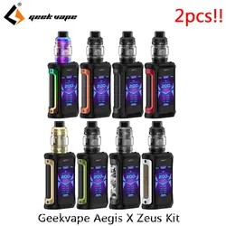 Geekvape Aegis X Zeus комплект с 200 Вт коробка мод питание от 18650 батареи электронная сигарета мод и 5 мл емкость Zeus Sub Ом танк