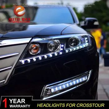 

Car Styling Head Lamp case for Honda Crosstour Headlights Crosstour 2010-2013 LED Headlight DRL Lens Double Beam Bi-Xenon HID