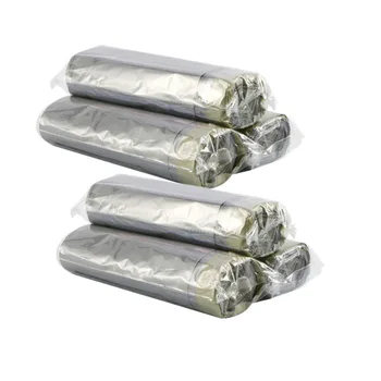 

6 Rolls Home Kitchen Bathroom Thick Plastic Drawstring Trash Bag Double-Seam Leakproof Strong Trash Bag Garbage Bags Grey