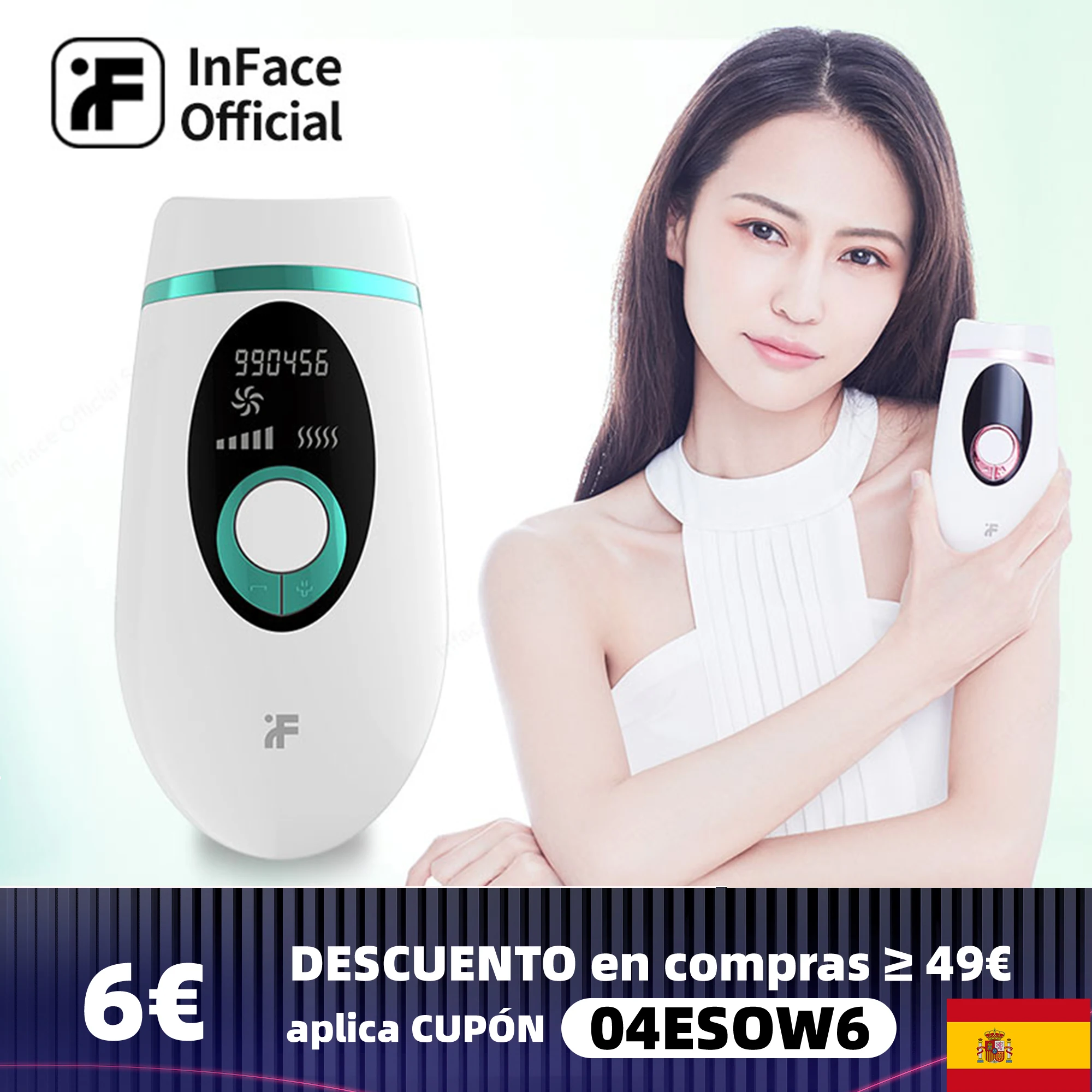InFace IPL 900000 Flash depiladora IPL permanente depilación láser eléctrico sin dolor roscado todo el cuerpo removedor de pelo