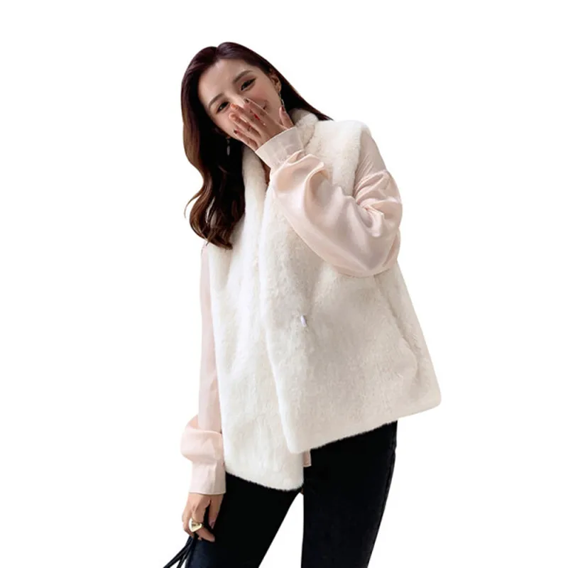 Женская куртка из искусственного меха на осень и зиму 2020 модная повседневная