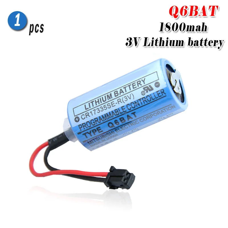 3V 1800mAh Q6BAT CR17335 ER2/3A литиевая батарея PLC с разъемом для Mitsubishi Резервная мощность