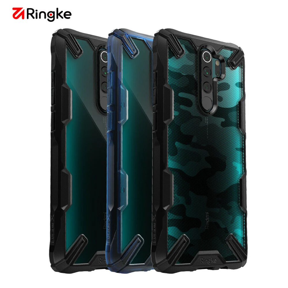 Чехол Ringke Fusion X для Xiaomi Redmi Note 8 Pro прозрачный жесткий чехол из поликарбоната мягкий