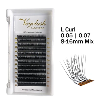 

L curl Mix L Lash,L Eyelash,L Curl Eyelash Extension Individual Soft Lashes 8-15mm Faux Mink Eyelashes Extension makeup tools
