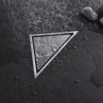 

Stainless Steel Triangle Invisible Floor Drain Shower Room Bathroom Balcony Bathroom Dual-Use Deodorant Floor Drain