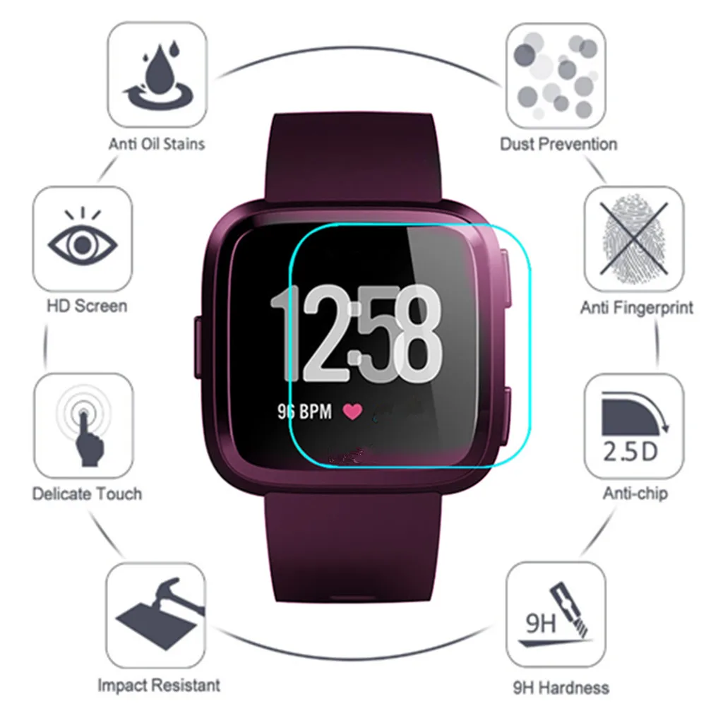 

1/2/10 PCS Screen Protector Film for Fitbit Versa Tempered Glass Screen Protective Film for Fitbit Versa Smart watch Accessories