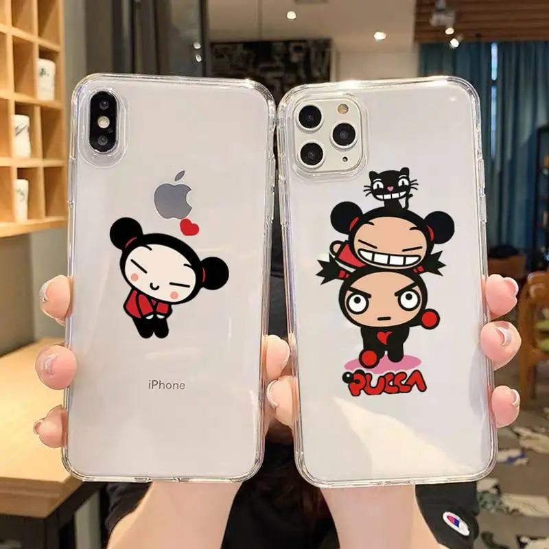 Милый мультяшный чехол для телефона Pucca Garu iPhone 11 12 Mini 13 Pro XS Max X 8 7 6s Plus 5 SE XR