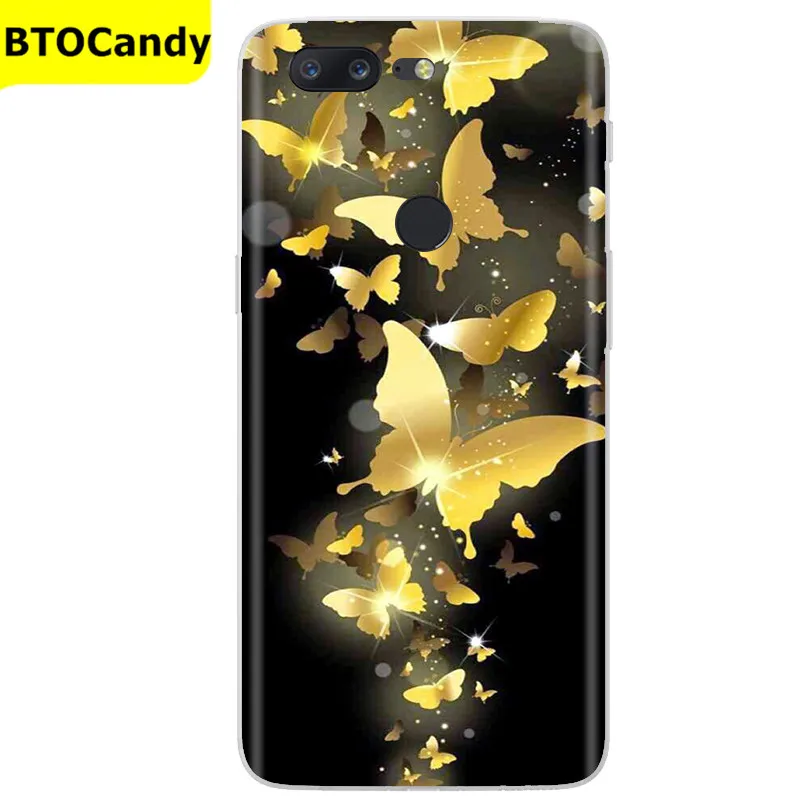 For Oneplus 5T Case Silicone Soft TPU Flower Animals Phone Case For OnePlus 5 5T Coque Case For Oneplus 5 Case Full Bumper Funda glass flip cover Cases & Covers