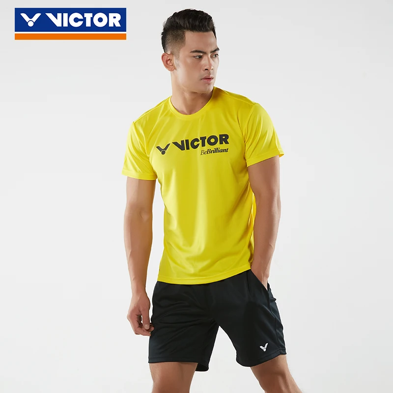 Рубашки для бадминтона VICTOR воздухопроницаемые с v-образным вырезом быстросохнущие футболки для женщин тренировочные спичечные спортивные костюмы 81028