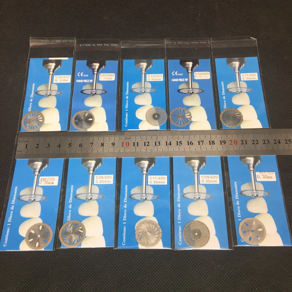 

10 pcs Dental Lab Diamond Disc for Dental Cutting Plaster 22mm x 0.30mm Disc Wheel jewelry buffing
