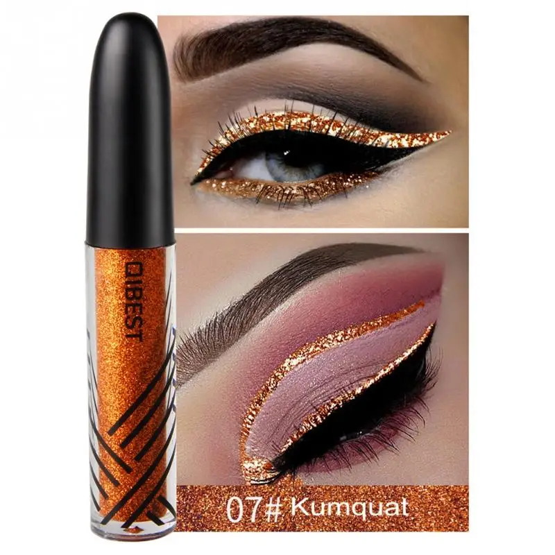 QIBEST 13 colors Liquid Glitter Eyeliner Waterproof Long Lasting Eyeshadow Shimmer Sparkling Makeup Diamond Eyeliner Cosmetic - Цвет: Qibest-E18007-7