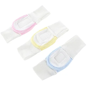 

3pcs Cotton Infant Baby Diaper Fixing Tape Adjustable Convenient Soft Reusable Diaper Fixed Belt (Blue/Yellow/Pink, Each Color 1
