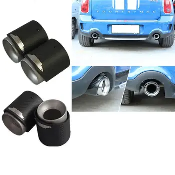 

1Pcs Car Carbon Fiber Muffler Shell Automobile Exhaust Pipe Tail Throat Cover Housing For Mini S One d JCW Accessories