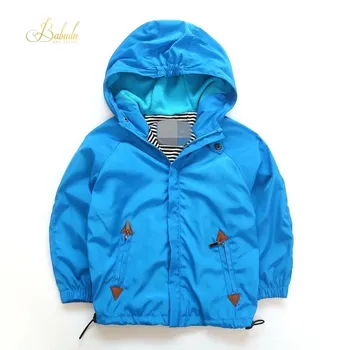 

BBD Kids Coat Spring Autumn Boys Hot Hooded Solid Water Resistant Windproof Jacket Exquisite New Children Clothing Chaqueta