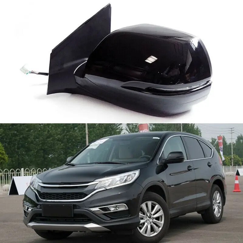 Подходит для Honda CRV 2012 2013 2014 2015 черного зеркала заднего вида с левой стороны в