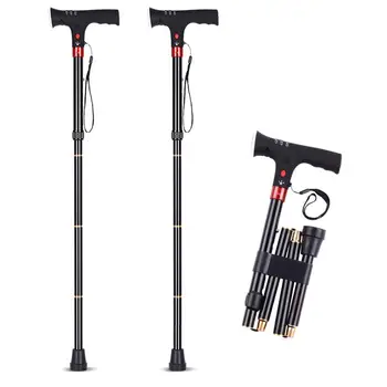 

Adjustable Folding Canes With Led Light Anti-slip Portable Lightweight Walking Sticks For Arthritis Seniors Disabled Elderly