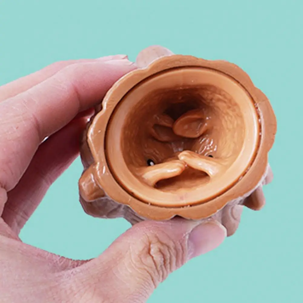 Squeezing Squirrel Cup Toys Silicone Stress Relief Decompression Stump Rubber Stake Fidget Toys Gift For Kids Adults Fidget Toys Mini Stress Relief Toy
