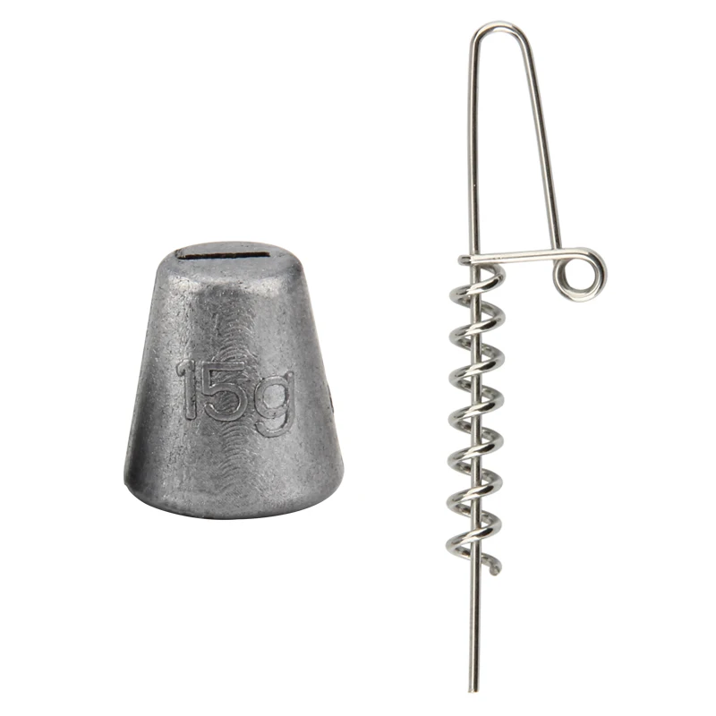 15g Lead and Screw 7 г/10 г/15 г свинцовая вставка грузила мульти глубина винтовая система тяжелый мелкий винт Мягкая приманка спиральная Мягкая приманка рыболовные снасти для ловли щуки - Цвет: 15g Lead and Screw
