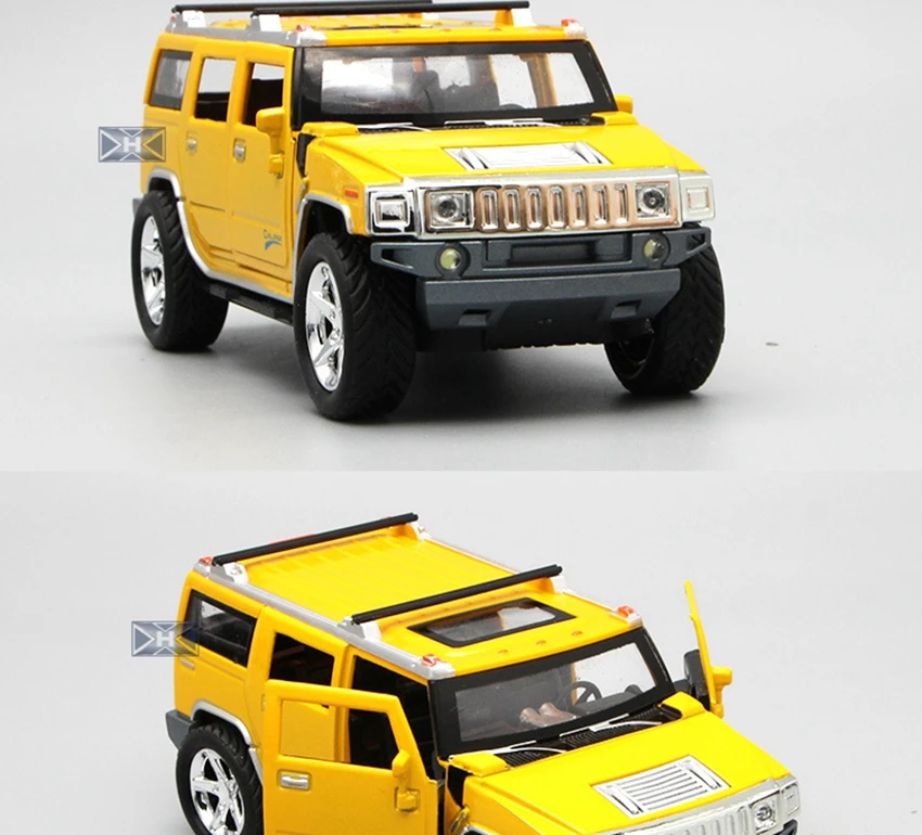 Новинка Hummer H2 внедорожная модель автомобиля из сплава, звук и светильник, модель автомобиля, модель автомобиля для мальчика, игрушка на колесиках, подарок на день рождения для детей