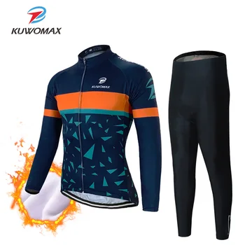 

KUWOMAX Winter Cycling Set Thermal Fleece Cycling Clothing Ropa Ciclismo Invierno MTB Bike Clothing Pro Winter Bicycle Wear。