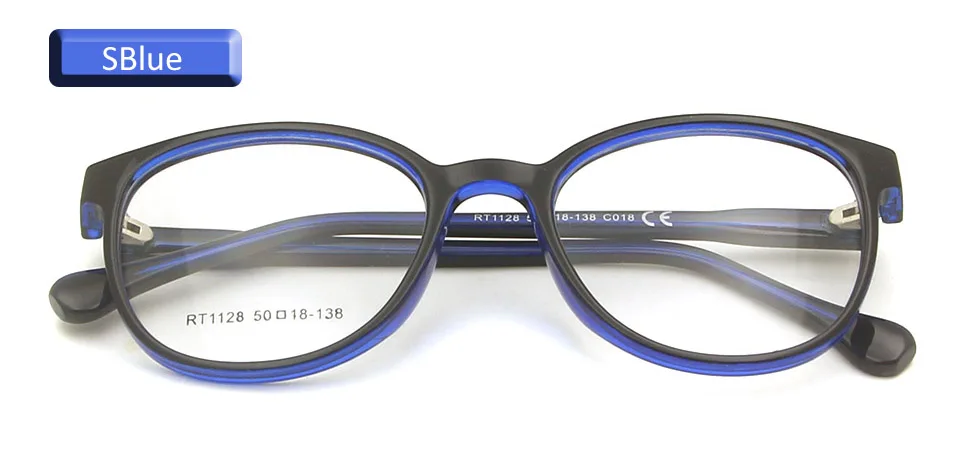 Shiny Blue SORBERN круглые оптические очки женские, мужские легкие CP оправы с стандартные петли мужские очки винтажные дизайнерские очки - Цвет оправы: Shiny Blue